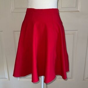 Hell Bunny Made In England Red Retro Pinup Style Circle Skirt